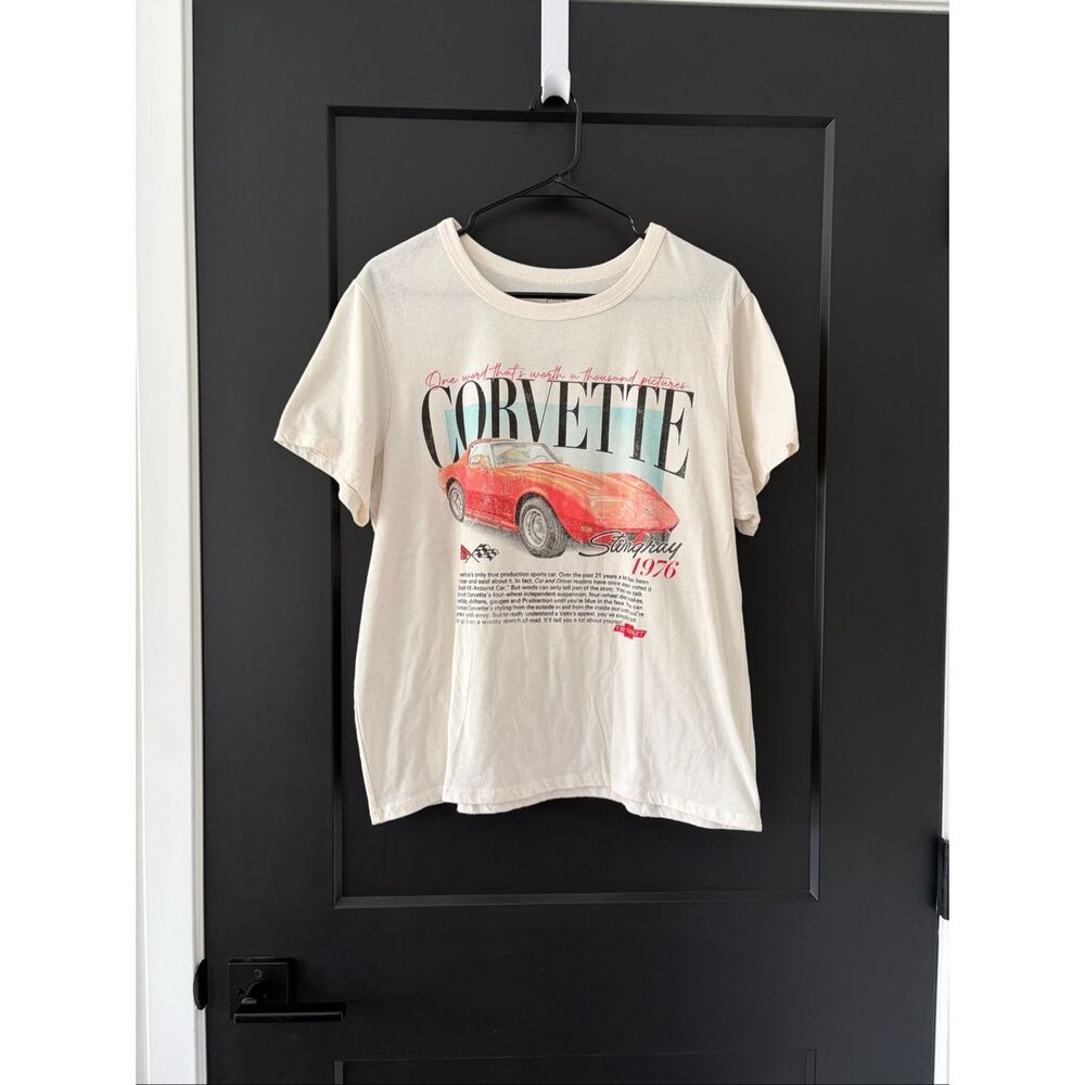 Corvette Stingray Graphic Tee Red GM Official Vintage Style Shirt XL
